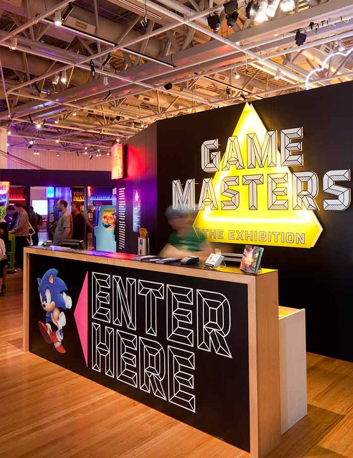 Entrance to Game Masters exhibition, 2012. Photograph by Kate Whitley. Te Papa
