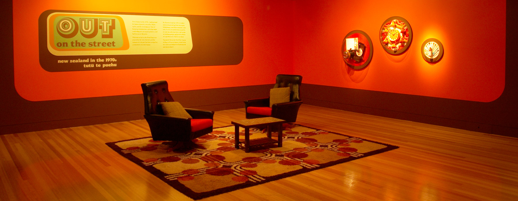 Out on the Street exhibition, 2004. Photograph by Michael Hall. Te Papa