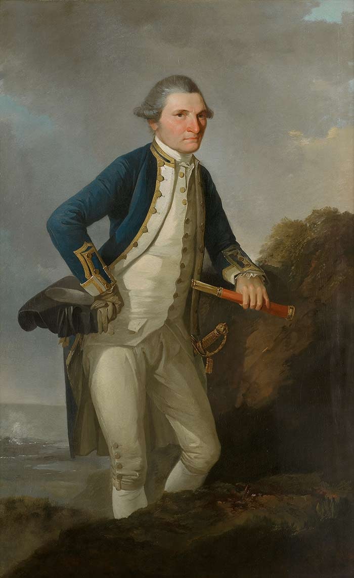 Portrait of Captain James Cook, circa 1780, England, by John Webber. Gift of the New Zealand Government, 1960. Te Papa (1960-0013-1)