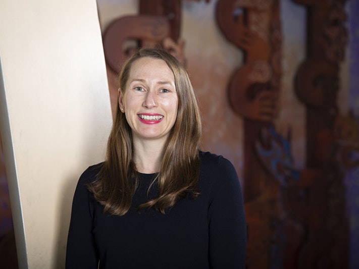 Courtney Johnston, 2019. Photo by Daniel Rose. © Te Papa. CC BY 4.0 Courtney Johnston smiling