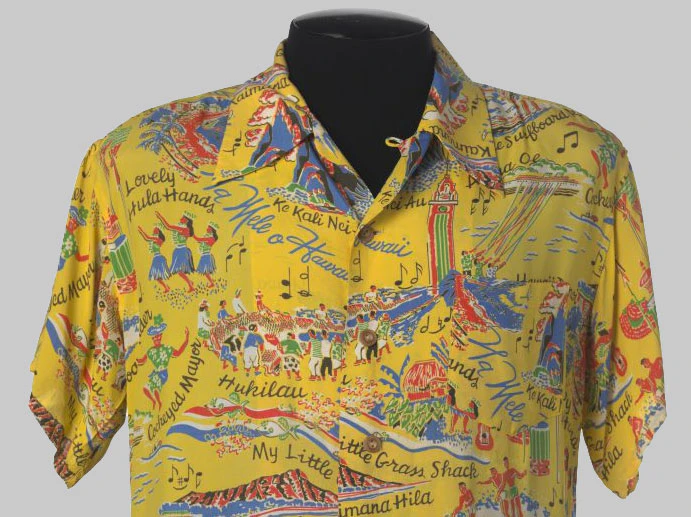 Yellow aloha shirt