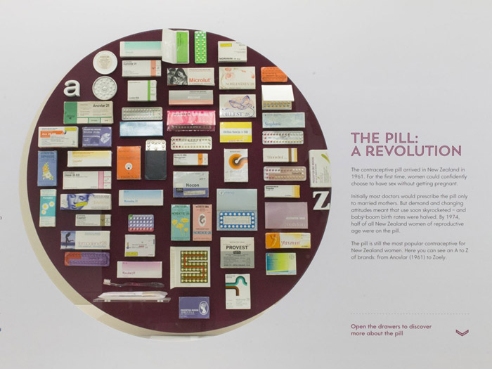 Contraception: Uncovering the collection of Dame Margaret Sparrow, 2015. Photograph by Kate Whitley. Te Papa