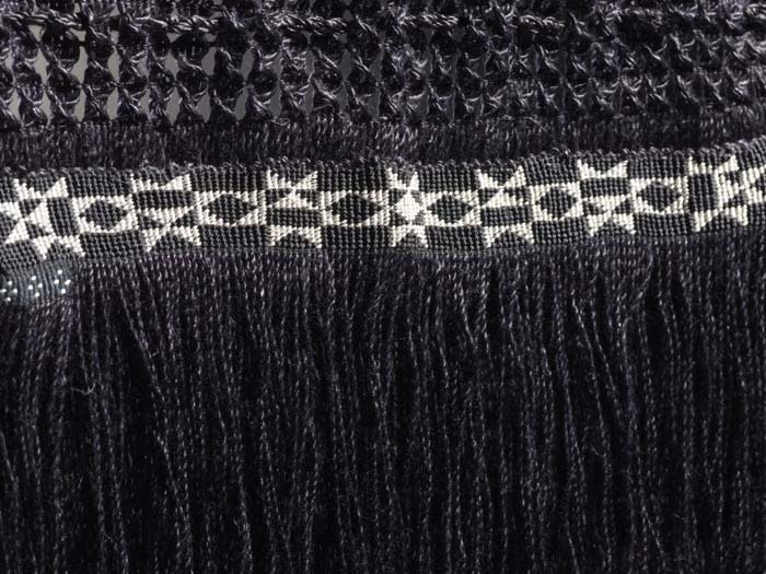 Kohai Grace, ‘Matariki Caper’ woven garment (detail), 2006. Te Papa (ME023998)