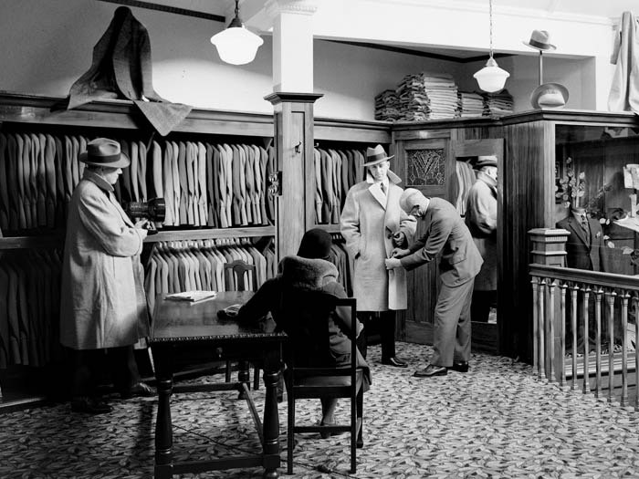 Vance Vivian Menswear premises, circa 1937, by Gordon Burt, Gordon H. Burt Ltd. Te Papa (C.002507)