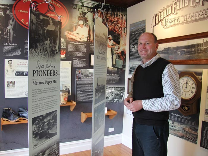 Gore District Council Heritage Projects Officer David Luoni at Mataura Museum, 2015. Photograph courtesy of David Luoni