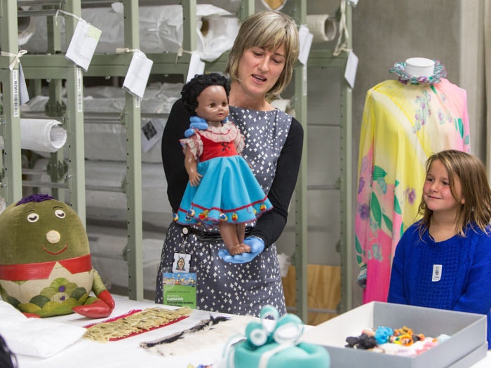 Manu from Playschool. Cable Street Open Day, 2015. Photograph by Michael Hall. Te Papa