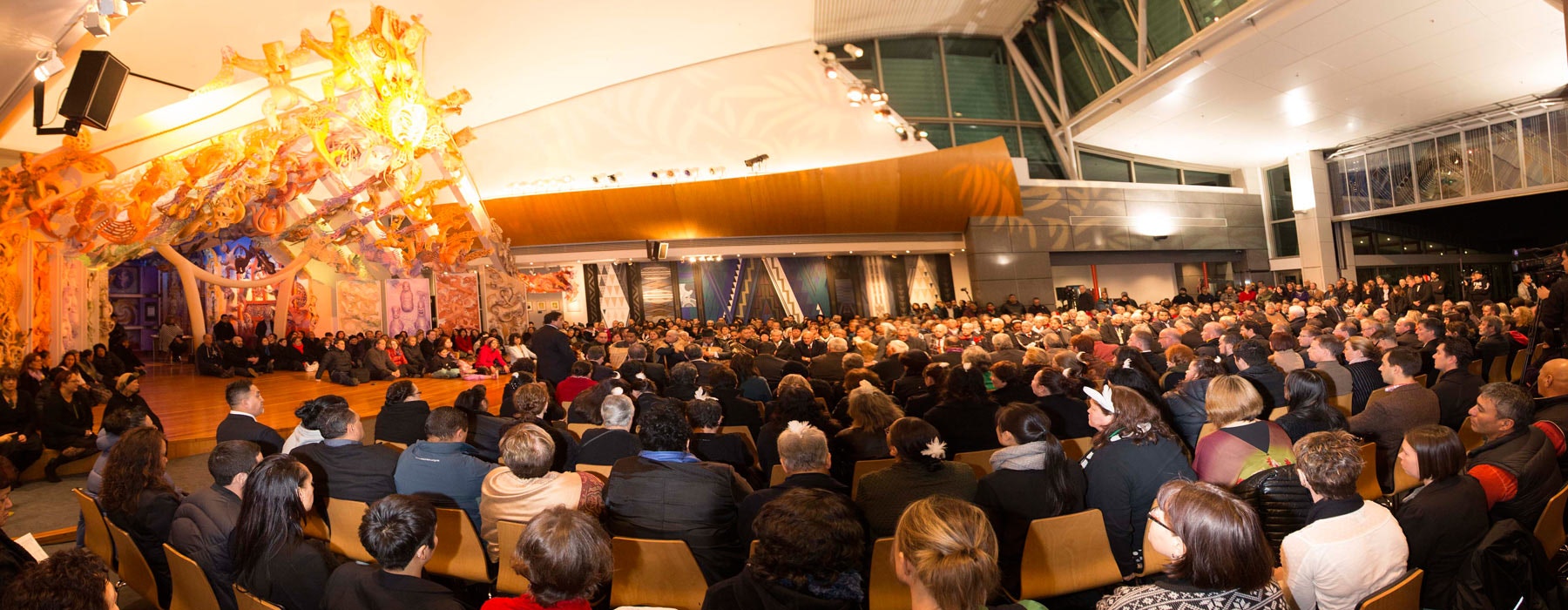 Ngāti Toa opening ceremony, 2014. Photograph by Norm Heke. Te Papa