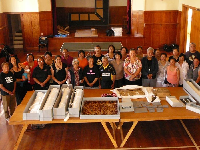 Taonga and paper conservation for iwi workshop participants, Taumata o te Rā Marae, 2013