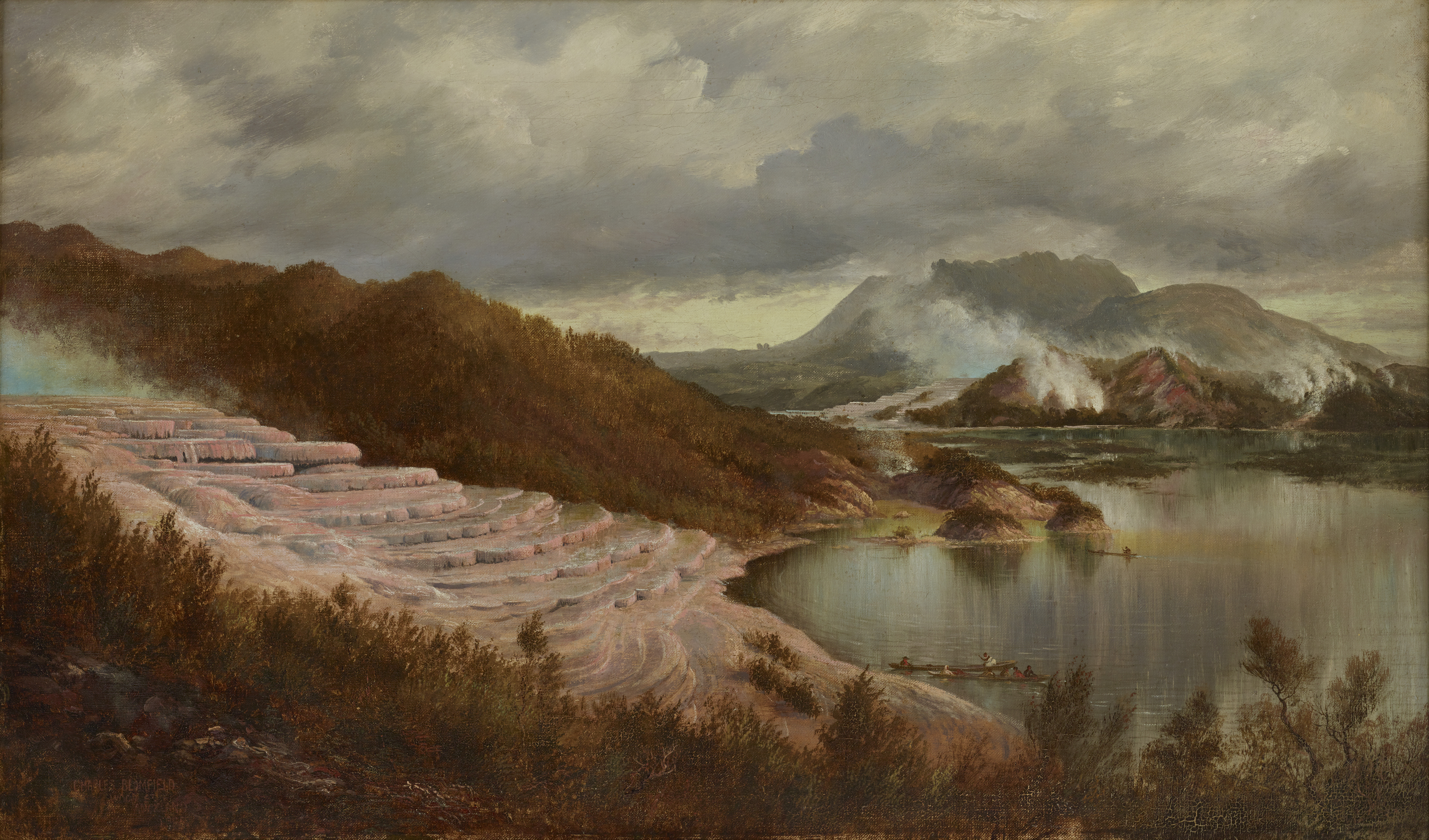 Oil painting of the terraces