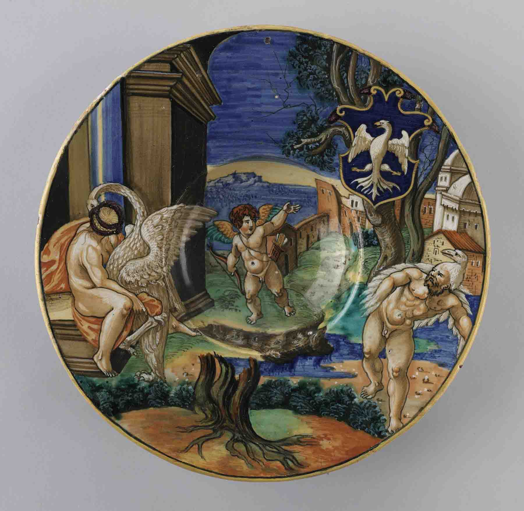 Painted serving dish by Francesco Xanto Avelli