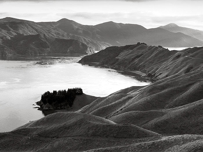 Black and white photograph of French Pass, Marlborough