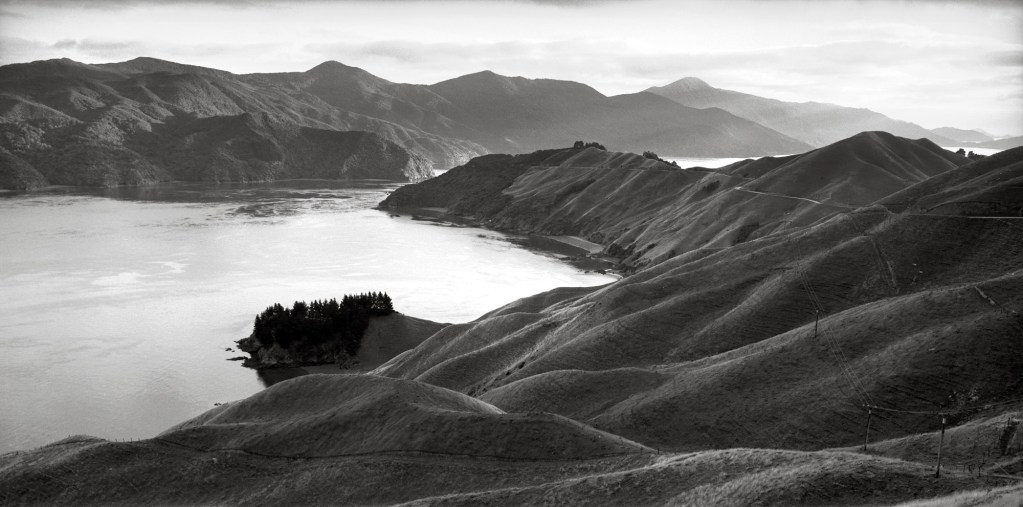 Black and white photograph of French Pass, Marlborough