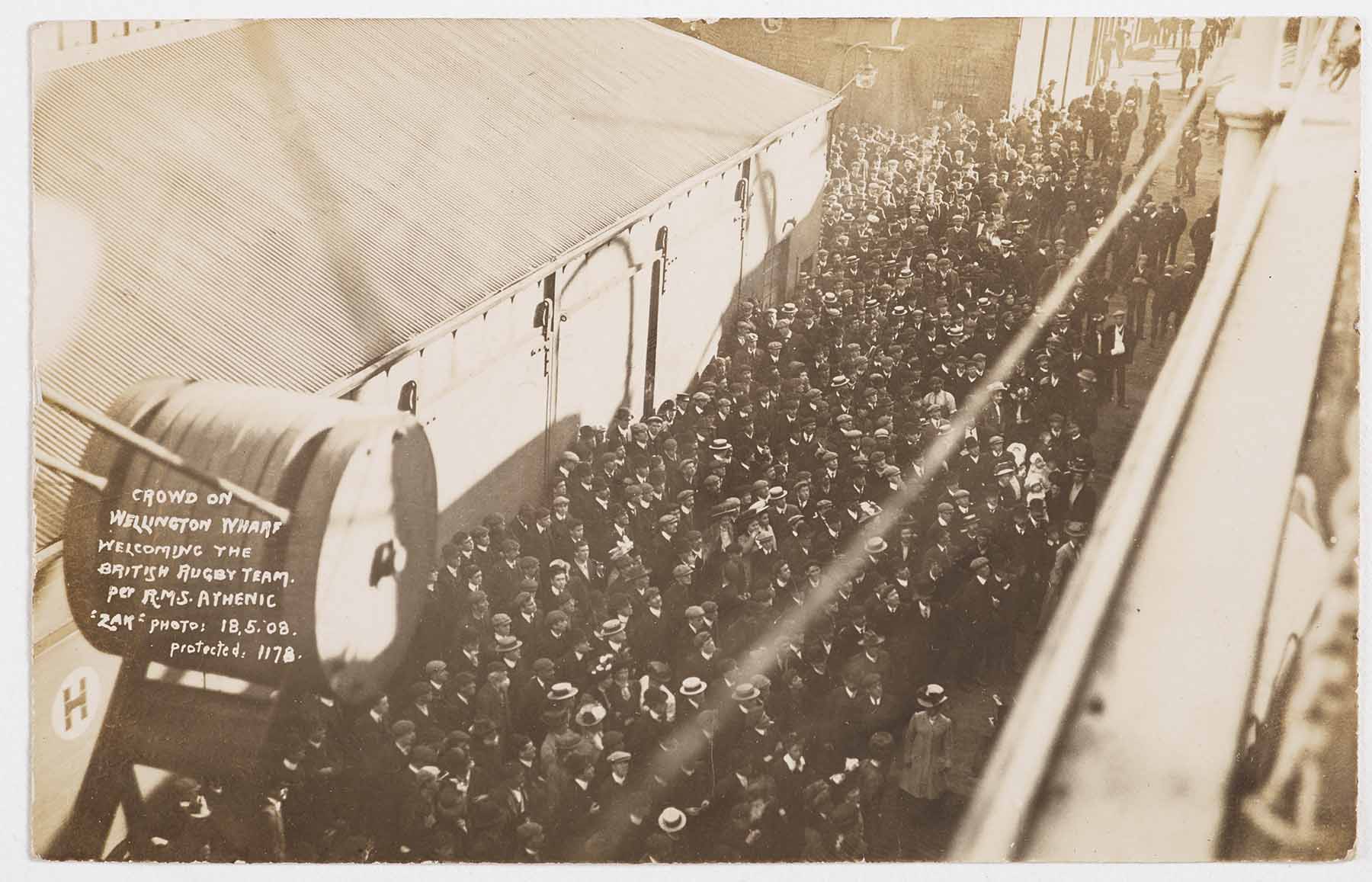 The British team arriving in Wellington