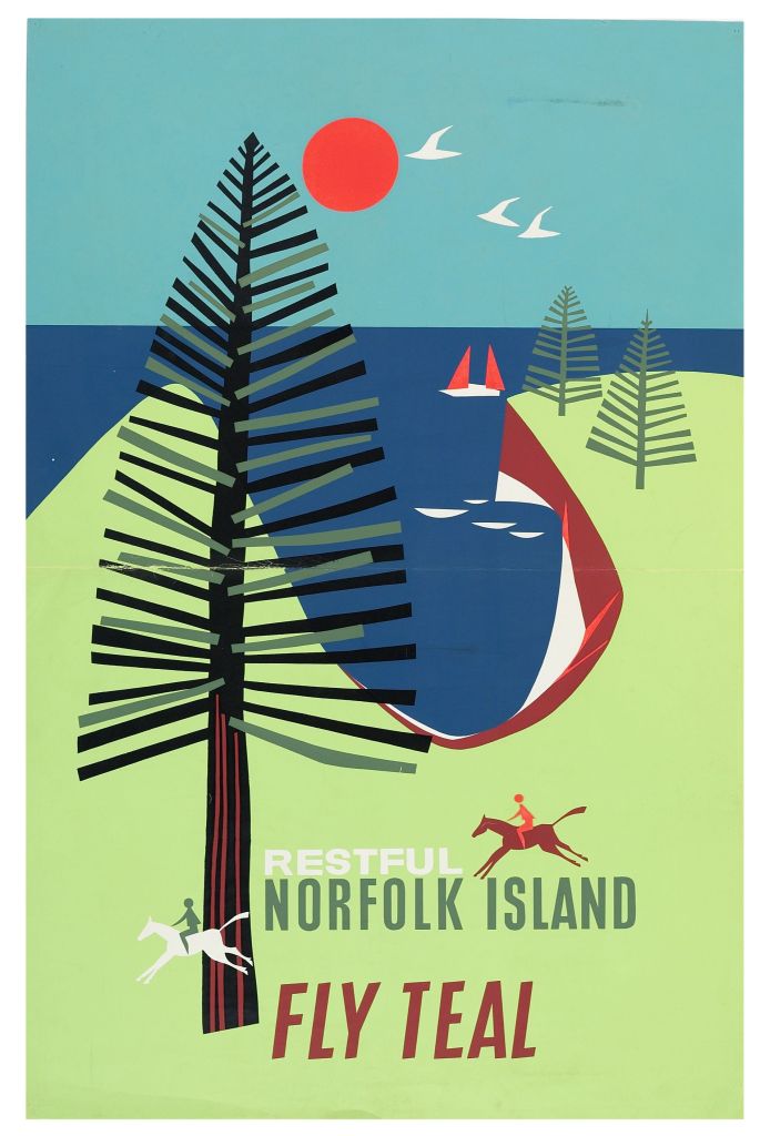 Poster titled Restful Norfolk Island for TEAL