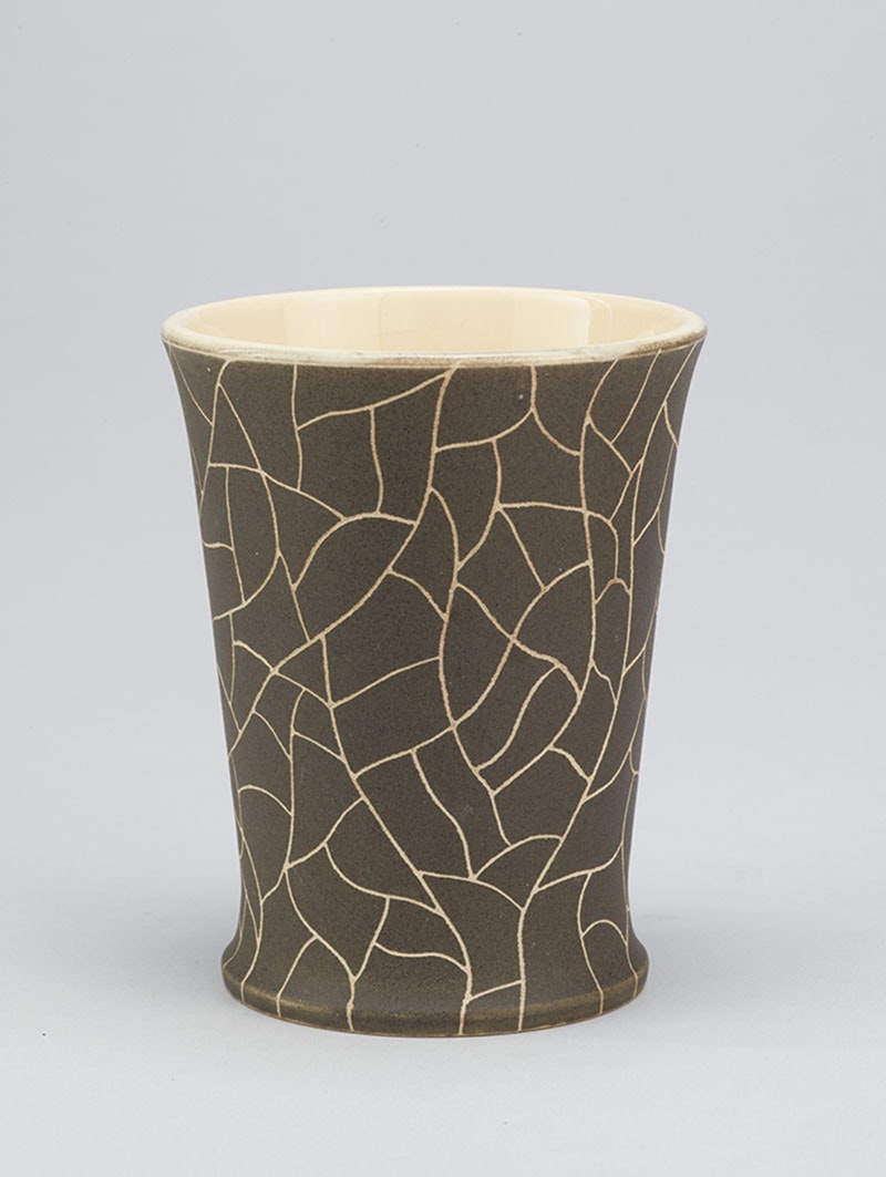 "Bohemia Ware" vase., 1951-1952, New Zealand, by Mirek Smisek, Crown Lynn Potteries Ltd. Purchased 2009. CC BY-NC-ND licence. Te Papa (GH012539)