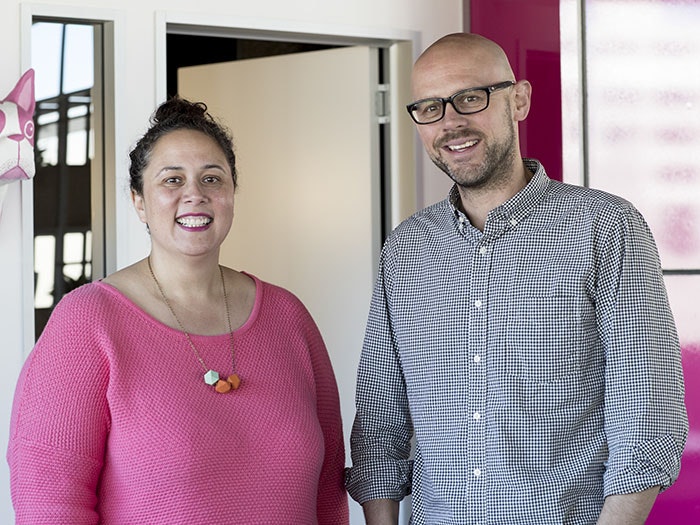Tui Te Hau, General Manager Mahuki and Tim von Dadelszen, Entrepreneur in residence. Photograph by Mike O’Neill. Te Papa tui-te-hau-and-tim-von-dadelszen-700x525.jpg