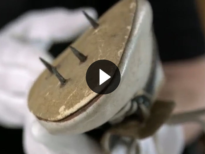 Peter Snell's shoe. Te Papa ""