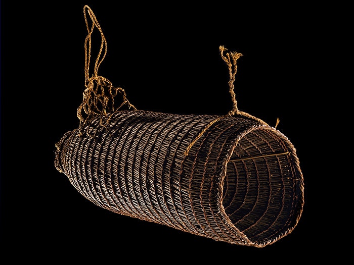 Hinaki (eel/fish trap). Te Papa (ME011844) Eel trap