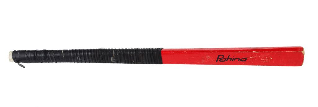Red cricket bat