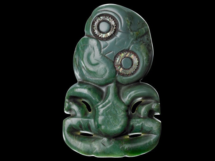 Jade pendant in a human form