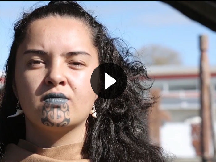 Still from Ko toku ao, he ao Māori / My whole world is Māori, 2017. Image courtesy of The Wireless Te Ao Marama Ngarotata