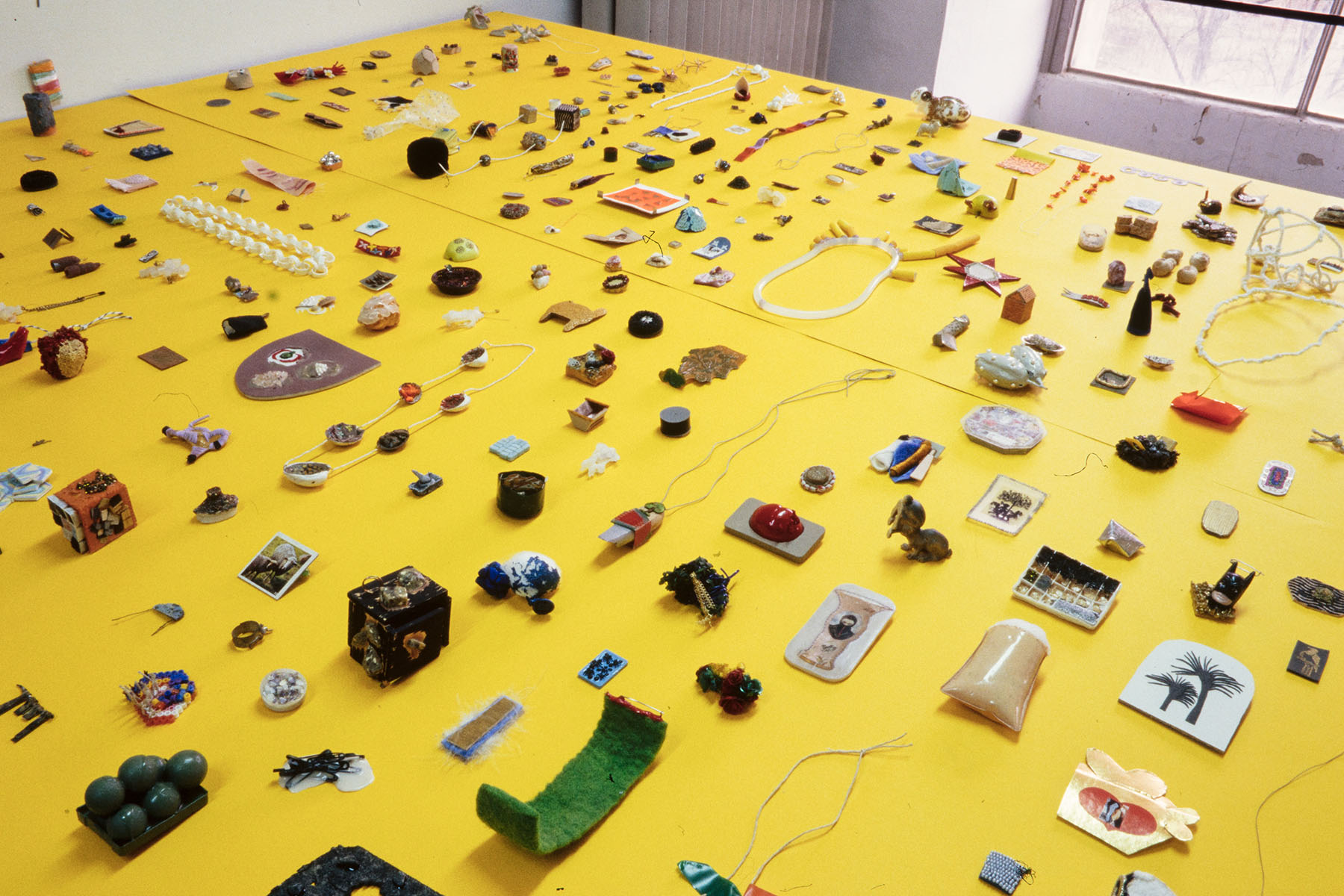 A table displays an array of jewellery