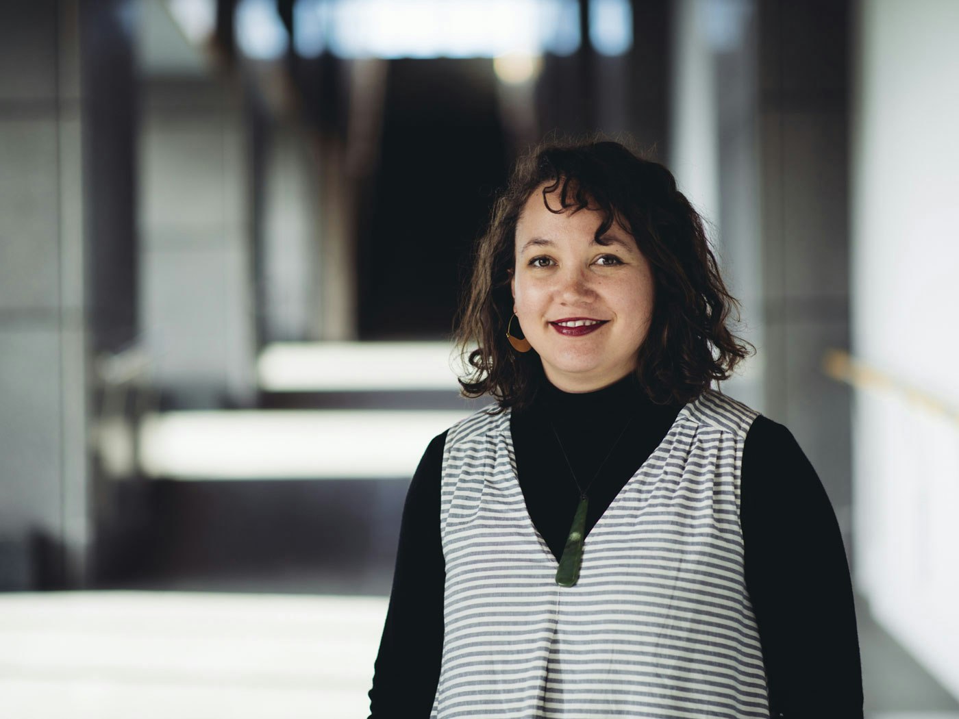 Matariki Williams, 2017. Photograph by Tim Onnes. Te Papa Profile photograph of Matariki Williams