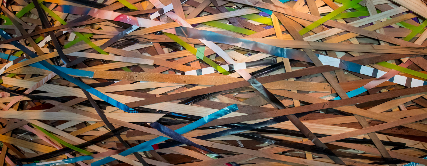 Wooden materials placed together to look like a nest