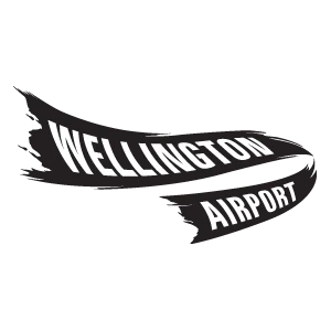 Wellington Airport black and white logo