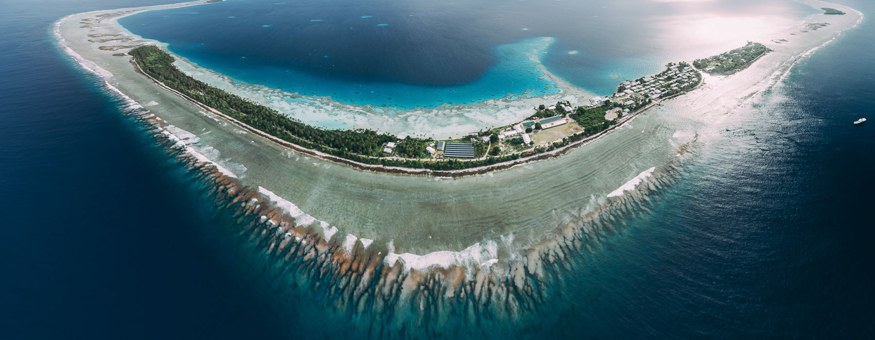 Ariel view of a ring-shaped island