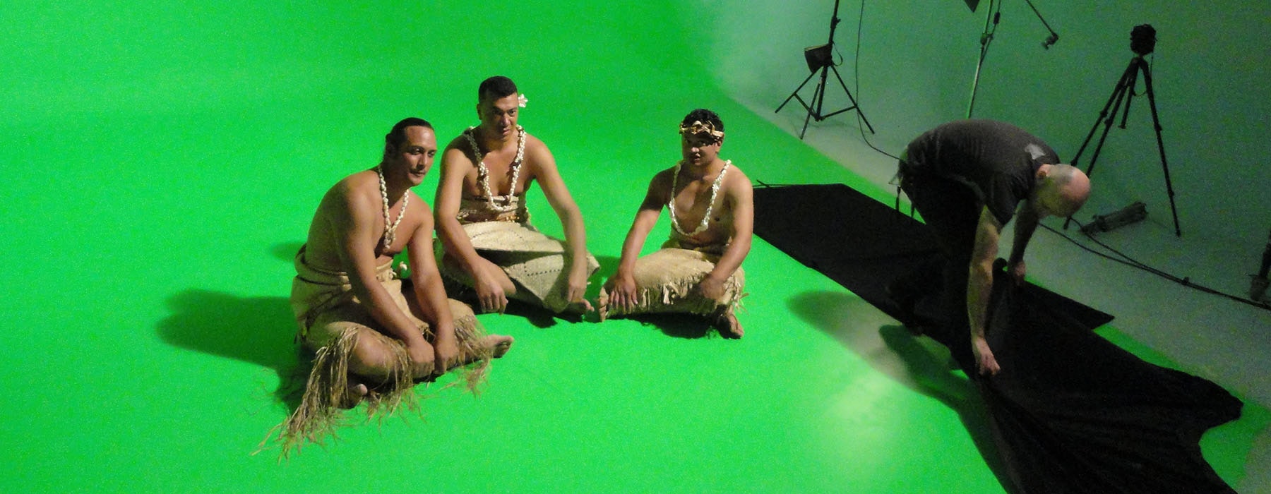 Green screen behind the scenes of iPoV
