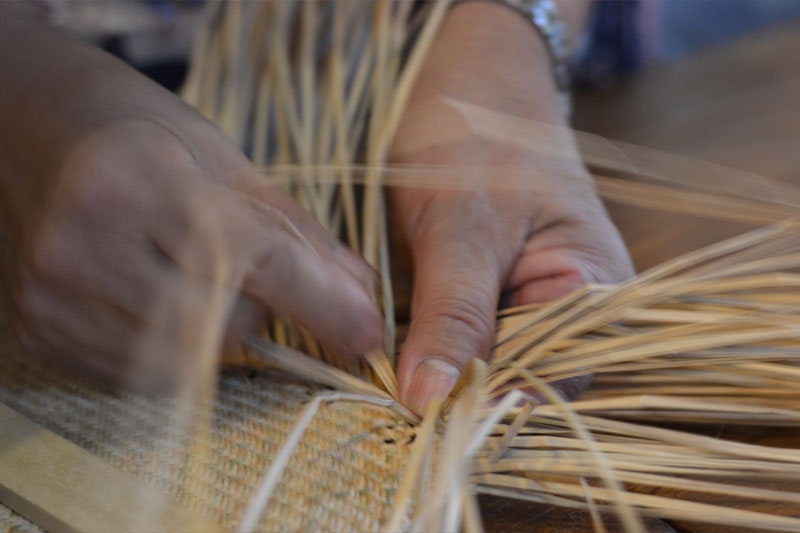 Close up of weaving