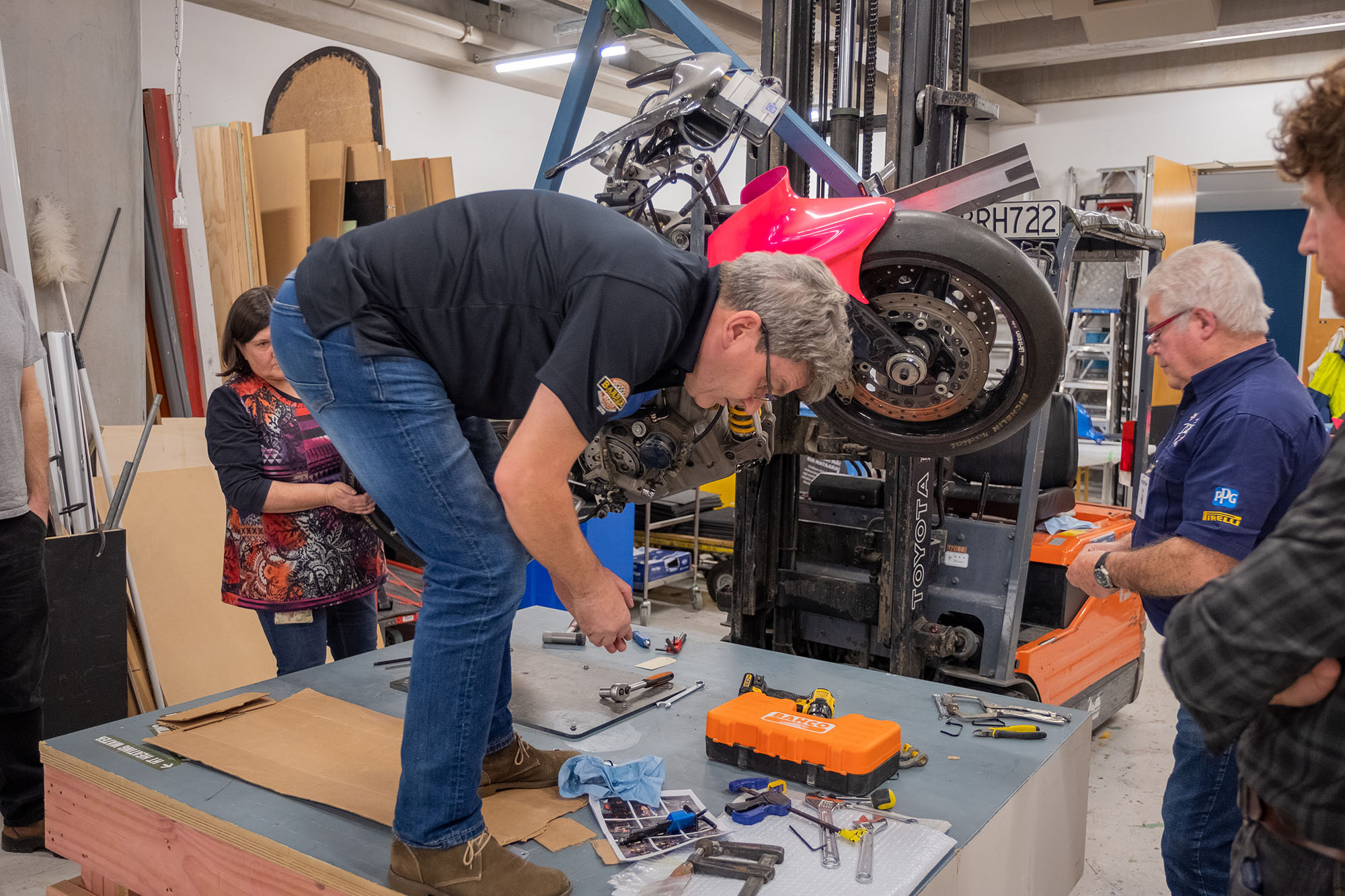 Craig looks at his toolset