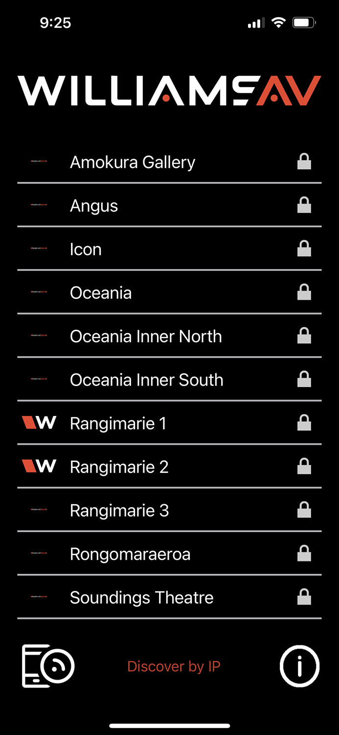 Screenshot of the WaveCAST app