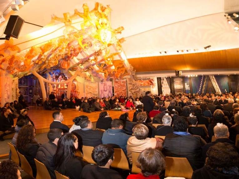 Ngāti Toa opening ceremony, 2014. Photograph by Norm Heke. Te Papa