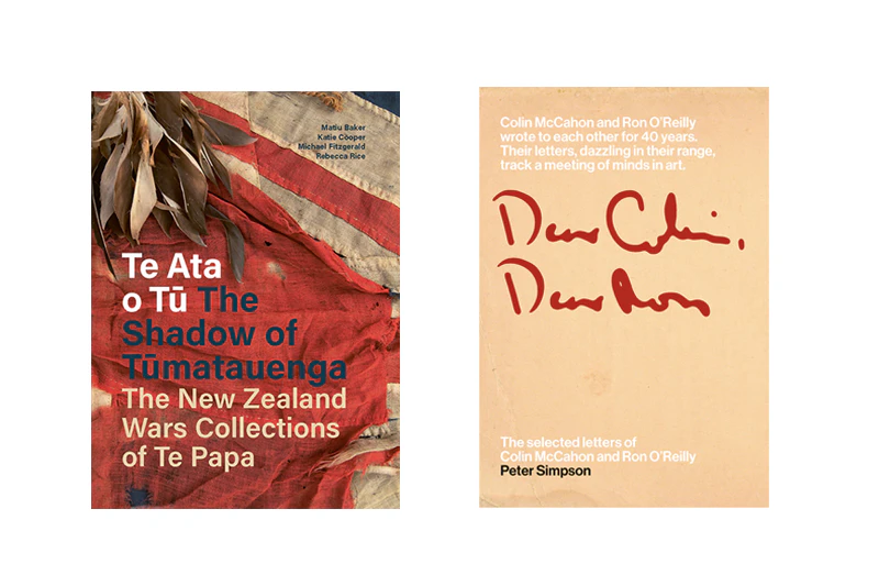 Two book covers - one about the NZ wars and one about a book of letters.