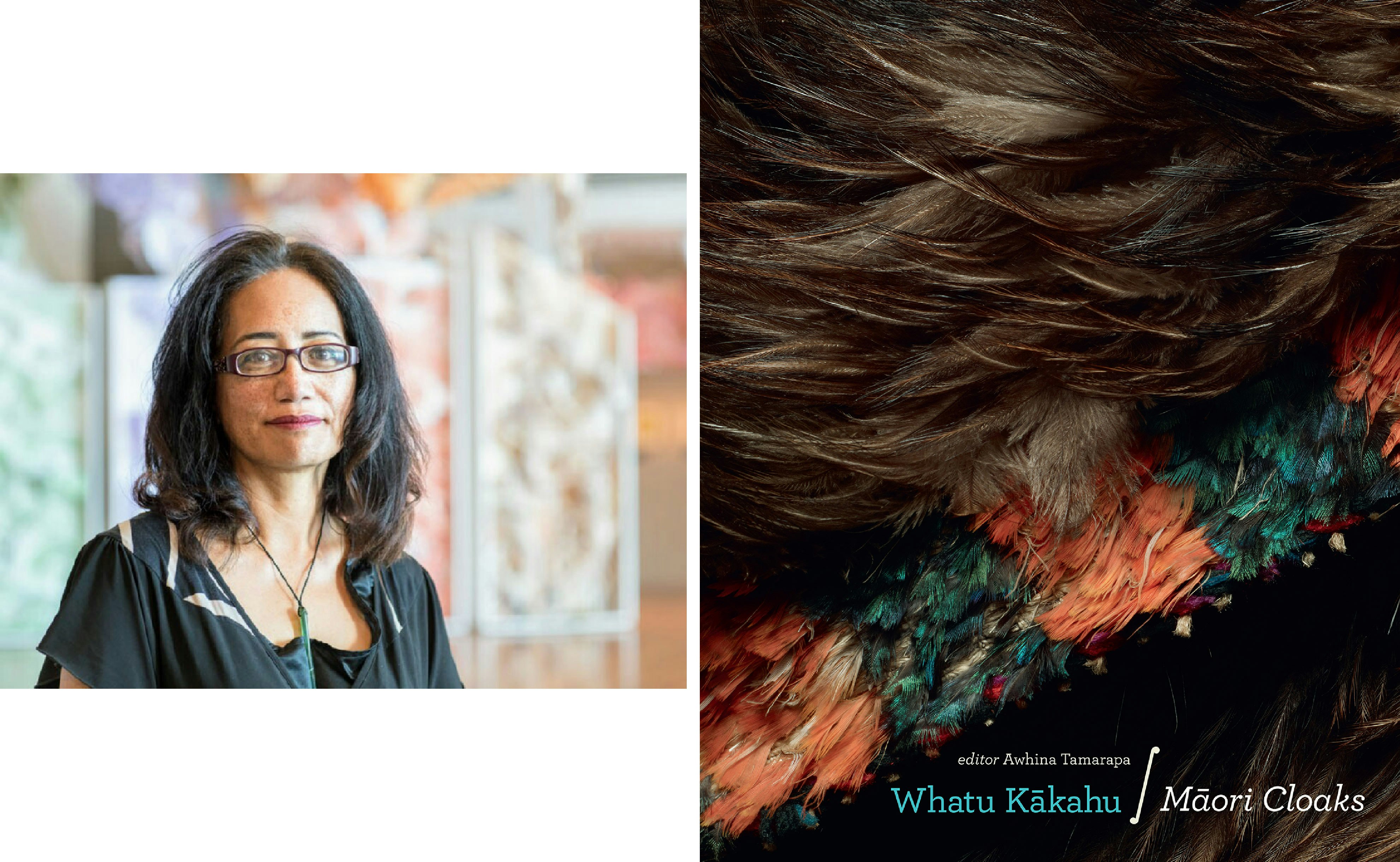 Picture of author and a Māori cloak