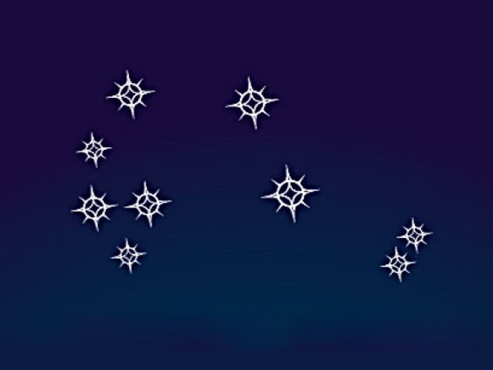 Matariki resource stars Nine stars on a blue background