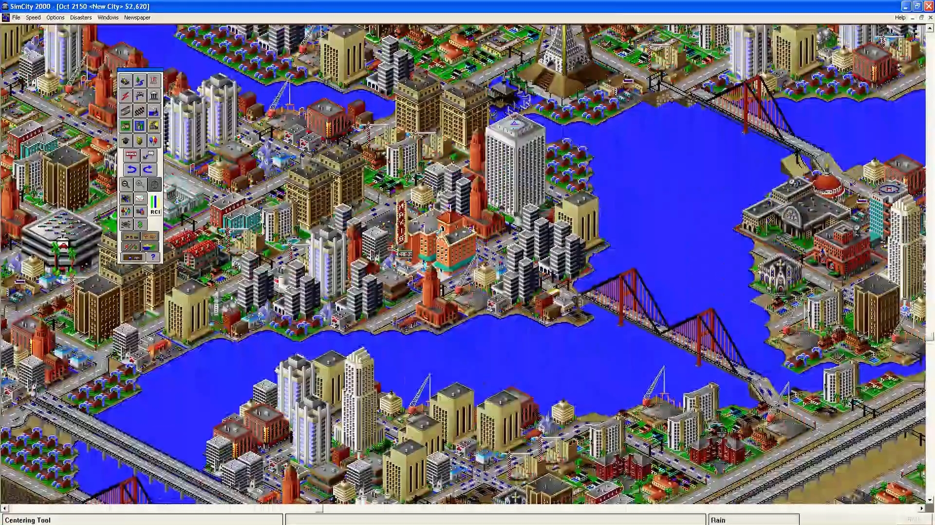 ACMI Game Worlds, SimCity (1989-), screenshot courtesy of EA.
