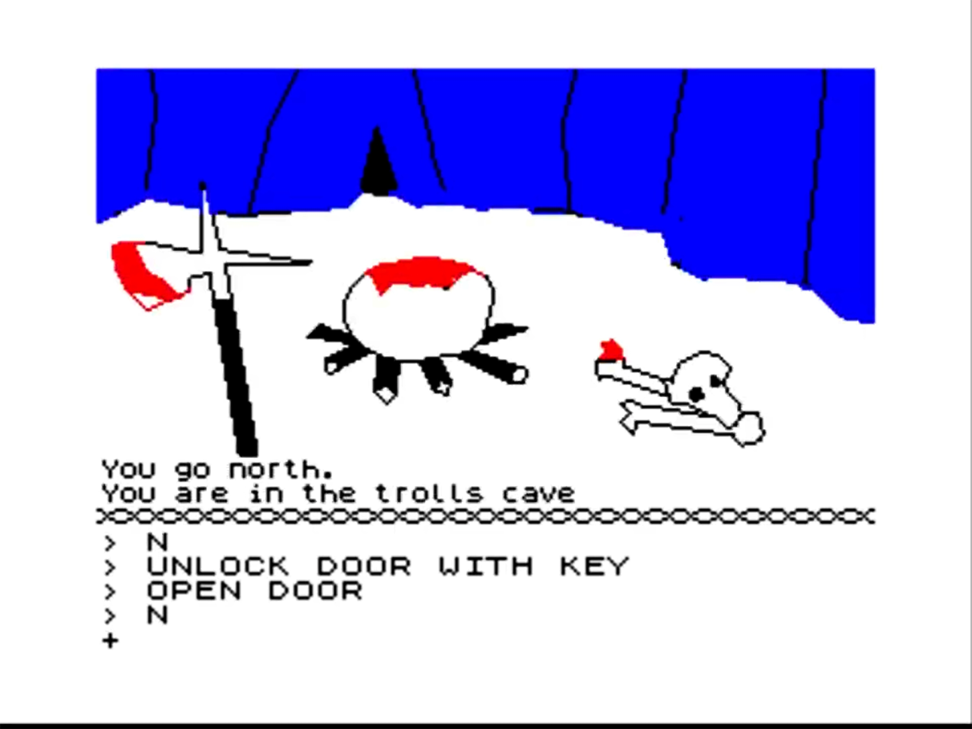 ACMI Game Worlds, The Hobbit (1982), screenshot courtesy of Beam Software, ACMI Collection.