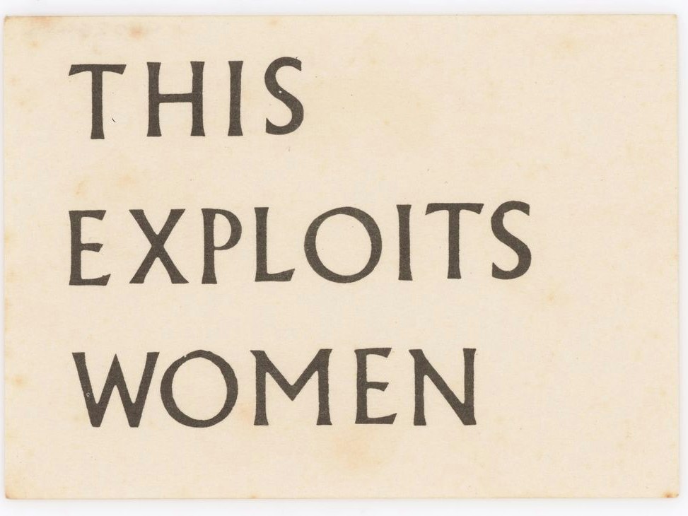 This sticker was one of the strategies used by the women's liberation movement in the 1970s. Feminists stickered shops and products selling or renting offensive material such as pornographic magazines and videos. Photo courtesy of Te Papa.